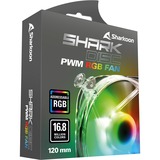 Sharkoon Shark Disc PWM Case per computer Ventilatore 12 cm Trasparente 1 pz trasparente, Ventilatore, 12 cm, 400 Giri/min, 1400 Giri/min, 24,8 dB, 82,35 m³/h