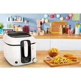 Tefal Super Uno FR3140 Friggitrice Bianco bianco/Nero, Friggitrice, 1,3 kg, 2,2 L, Carbonio, Bianco, Pulsanti