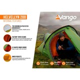 Vango TENHELVELP32151, Helvellyn 200 verde/Orange