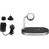 Verbatim WCS-02 Universale Nero USB Carica wireless Ricarica rapida Interno, Stazione di ricarica Nero/alluminio, Interno, USB, Carica wireless, 1,5 m, Nero