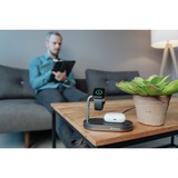 Verbatim WCS-02 Universale Nero USB Carica wireless Ricarica rapida Interno, Stazione di ricarica Nero/alluminio, Interno, USB, Carica wireless, 1,5 m, Nero