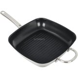 WMF 0748446021 Bistecchiera Quadrato, Padella accaio/antracite, Quadrato, Bistecchiera, Acciaio inox, CeraProtect, 400 °C, Acciaio inox