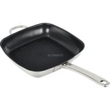 WMF 0748446021 Bistecchiera Quadrato, Padella accaio/antracite, Quadrato, Bistecchiera, Acciaio inox, CeraProtect, 400 °C, Acciaio inox