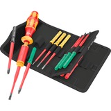 Wera Kraftform Kompakt VDE 15 Torque extra slim 1 Tool Finder, 15 pezzi, Cacciavite rosso/Giallo