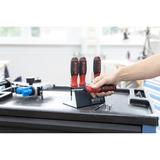 Wiha Cacciavite con porta punte SoftFinish, 1/4" Nero/Rosso