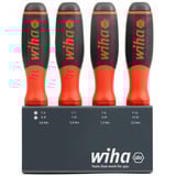 Wiha Cacciavite con porta punte SoftFinish, 1/4" Nero/Rosso