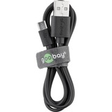 goobay 38659 cavo USB 0,5 m USB 3.2 Gen 1 (3.1 Gen 1) USB A Micro-USB B Nero Nero, 0,5 m, USB A, Micro-USB B, USB 3.2 Gen 1 (3.1 Gen 1), 0,48 Mbit/s, Nero