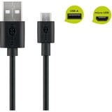goobay 38659 cavo USB 0,5 m USB 3.2 Gen 1 (3.1 Gen 1) USB A Micro-USB B Nero Nero, 0,5 m, USB A, Micro-USB B, USB 3.2 Gen 1 (3.1 Gen 1), 0,48 Mbit/s, Nero