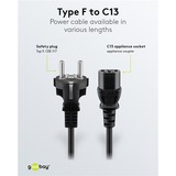 goobay Cavo di collegamento per apparecchiature C13 > Spina con messa a terra Nero