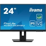 iiyama ProLite XUB2463HSU-B1 Monitor PC 60,5 cm (23.8") 1920 x 1080 Pixel Full HD LED Nero, Monitor LED Nero (opaco), 60,5 cm (23.8"), 1920 x 1080 Pixel, Full HD, LED, 3 ms, Nero