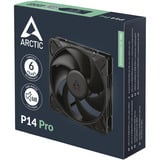 ARCTIC P14 Pro Case per computer Ventilatore 14 cm Nero, Ventola Nero, Ventilatore, 14 cm, 400 Giri/min, 2500 Giri/min, 186 m³/h, Nero