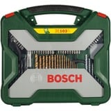 Bosch 2 607 019 331 punta per trapano 103 pz, Trapano & Set di bit verde, Trapano, 1 cm, 25 mm, 3,48 kg, 369 mm, 340 mm