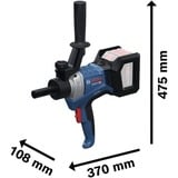 Bosch Mescolatore a batteria GRW 18V-120 Professional, 18Volt, Agitatore blu/Nero