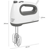 Clatronic Frullatore a mano HM 3775, Mixer manuale bianco/grigio