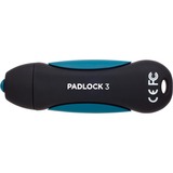 Corsair Flash Padlock 3 256 GB, Chiavetta USB Nero/Blu