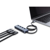 DeLOCK 64384, Hub USB grigio