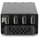 DeLOCK Telaio intercambiabile Slim Bay per 4 x M.2 NVMe SSD con connessione Slim SAS SFF-8654, Inquadramento 