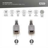 Digitus Cavo di collegamento 4K USB-C AOC AV Nero