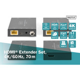 Digitus DS-55506, Estensione HDMI Nero