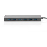 Digitus Digitus DA-70241-1 hub di interfaccia USB 3.0 7 porte, USB 3.2 Gen 1 (3.1 Gen 1) Type-A, USB 3.2 Gen 1 (3.1 Gen 1) Type-A, 5000 Mbit/s, Grigio, Alluminio, 1 m