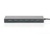 Digitus Digitus DA-70241-1 hub di interfaccia USB 3.0, Hub USB 7 porte, USB 3.2 Gen 1 (3.1 Gen 1) Type-A, USB 3.2 Gen 1 (3.1 Gen 1) Type-A, 5000 Mbit/s, Grigio, Alluminio, 1 m