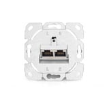 Digitus Presa dati CAT.6A, da parete, schermata, 2x RJ-45 LSA, Scatola di giunzione bianco