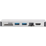 Digitus Stazione di ricarica da viaggio a 8 porte, USB Type-C™ argento, USB Type-C™, Cablato, USB 3.2 Gen 2 (3.1 Gen 2) Type-C, 100 W, USB tipo-C, 10,100,1000 Mbit/s, Argento