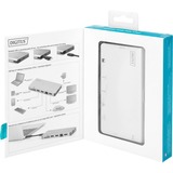 Digitus Stazione di ricarica da viaggio a 8 porte, USB Type-C™ argento, USB Type-C™, Cablato, USB 3.2 Gen 2 (3.1 Gen 2) Type-C, 100 W, USB tipo-C, 10,100,1000 Mbit/s, Argento