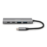 Digitus USB-C 4 porte 2x USB A + 2x USB-C, Hub USB argento
