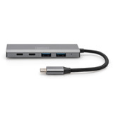 Digitus USB-C 4 porte 2x USB A + 2x USB-C, Hub USB argento