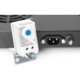 Digitus Unità di ventilazione sul soffitto per un'installazione variabile da 483 mm (19") Nero, Pannello per ventola, Nero, 2 ventola(e), 276 m³/h, 1,8 m, IP20