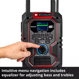 EINHELL 3407995, Radio sito lavoro rosso/Nero