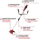 EINHELL AGILLO 18/200 30 cm Batteria Alluminio, Nero, Rosso rosso/Nero, Tagliabordi, 30 cm, Lama e filo di nylon, Impugnatura a U, 2 mm, 8000 m