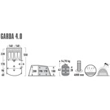 High Peak Garda 4.0, Tenda grigio/Verde