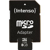 Intenso 8GB MicroSDHC Classe 10 8 GB, MicroSDHC, Classe 10, 25 MB/s, Resistente agli urti, A prova di temperatura, Resistente all’acqua, A prova di raggi X, Nero