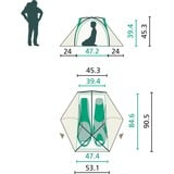 Jack Wolfskin STRATOS LITE II, 3008031_5155_OS, Tenda argento