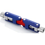 KNIPEX Chiave per armadio di comando "DoubleJoint", chiave combinata   blu/Rosso