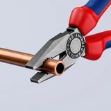 KNIPEX KP-0302180 Pinze, Pinze universali blu, Blu/Rosso, 18 cm, 254 g