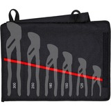 KNIPEX Kult borsa avvolgibile per chiavi a pappagallo 00 19 55 S4 LE, vuota Nero/Rosso
