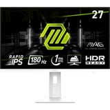 MSI MAG 274PFWDE Monitor PC 68,6 cm (27") 1920 x 1080 Pixel Full HD LCD Bianco, Monitor di gioco bianco, 68,6 cm (27"), 1920 x 1080 Pixel, Full HD, LCD, 1 ms, Bianco