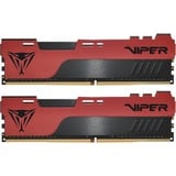 Patriot Viper Elite PVE2432G320C8K memoria 32 GB 2 x 16 GB DDR4 3200 MHz rosso/Nero, 32 GB, 2 x 16 GB, DDR4, 3200 MHz, 288-pin DIMM, Nero, Rosso