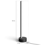 Philips Lampada da tavolo Signe gradient, Luce LED Nero, Philips Hue White and Color ambiance Lampada da tavolo Signe gradient, Lampada da tavolo intelligente, Bluetooth/Zigbee, Nero, LED, Alluminio, Lampadina/e non sostituibile/i