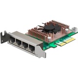 QNAP QXG-2G4T-I225 scheda di rete e adattatore Interno Ethernet 2500 Mbit/s Interno, Cablato, PCI Express, Ethernet, 2500 Mbit/s