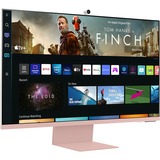 SAMSUNG Smart Monitor M8 - M80B da 32'' UHD Flat fucsia, 81,3 cm (32"), 3840 x 2160 Pixel, 4K Ultra HD, LED, 4 ms, Rosa, Bianco