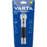 VARTA Brite Essential F20, Torcia elettrica argento/Nero