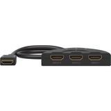 goobay Selettore HDMI 3 a 1 (4K @ 60Hz), Switch HDMI Nero