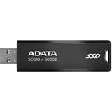 ADATA SC610 500 GB USB tipo A 3.2 Gen 2 (3.1 Gen 2) Nero, Disco a stato solido Nero, 500 GB, USB tipo A, 3.2 Gen 2 (3.1 Gen 2), 550 MB/s, 10 Gbit/s, Nero
