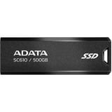 ADATA SC610 500 GB USB tipo A 3.2 Gen 2 (3.1 Gen 2) Nero, Disco a stato solido Nero, 500 GB, USB tipo A, 3.2 Gen 2 (3.1 Gen 2), 550 MB/s, 10 Gbit/s, Nero