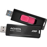ADATA SC610 500 GB USB tipo A 3.2 Gen 2 (3.1 Gen 2) Nero, Disco a stato solido Nero, 500 GB, USB tipo A, 3.2 Gen 2 (3.1 Gen 2), 550 MB/s, 10 Gbit/s, Nero