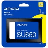 ADATA SU650 1 TB 2.5" Serial ATA III 3D NAND, Disco a stato solido Nero, 1 TB, 2.5", 520 MB/s, 6 Gbit/s